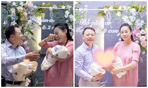 Phương Oanh bật khóc khi trở về nhà sau sinh 