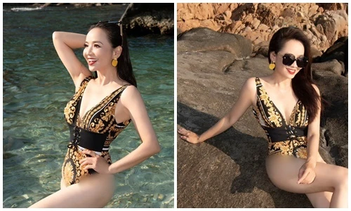 “Người đẹp Tây Đô” Hoài An khoe dáng nuột với bikini trên bờ biển