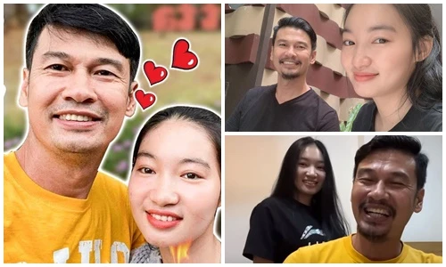 Loạt ảnh Tiết Cương bên vợ kém hàng chục tuổi sau đám cưới