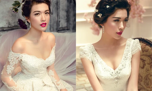 Ngắm Á hậu Đặng Thị Lệ Hằng làm cô dâu “cực” gợi cảm