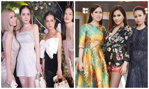 Các cặp chị em giàu có, xinh đẹp của showbiz Việt