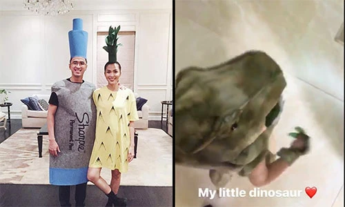 Hot Face sao Việt 24h: Tăng Thanh Hà khoe con trai hóa khủng long nhí