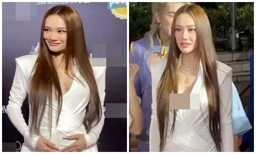 Nhã Phương mặc gợi cảm, khoe bụng bầu