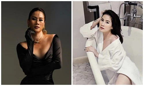 Vẻ gợi cảm của “bà trùm phản diện” Thân Thúy Hà