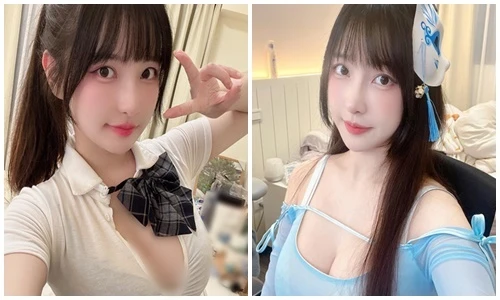 Hot girl siêu vòng một xinh đẹp ngây thơ như thiên sứ