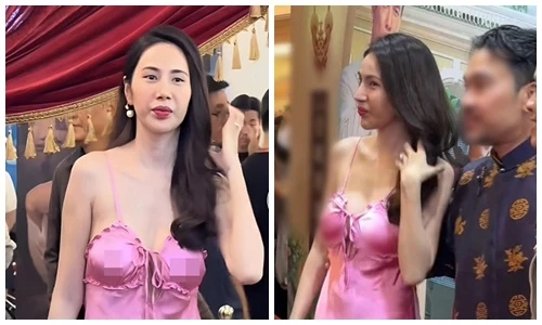 Ca sĩ Thủy Tiên lộ điểm hớ hênh trên thảm đỏ