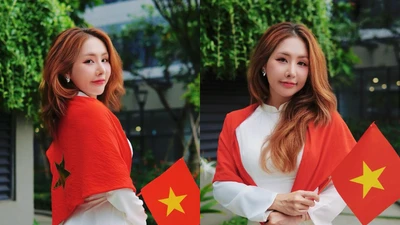 Du Uyên hóa nàng thơ, diện áo dài trắng tinh khôi mừng Quốc khánh