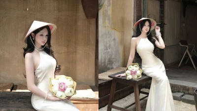'Hot girl Instagram' gây thương nhớ với tà váy yếm thanh thoát