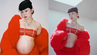 'IT girl' Ly Phạm khoe sắc trong bộ ảnh bầu ở tuần 36 thai kỳ
