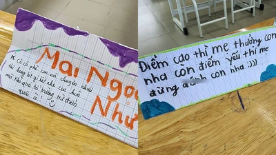 Bật cười với lời nhắn "đừng đánh con" khi mẹ họp phụ huynh