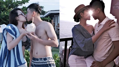 Phan Văn Đức “khóa môi” bà xã hot girl khiến fan "bỏng mắt"
