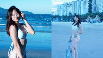 "Hot girl điền kinh" diện bikini khoe cơ bụng săn chắc
