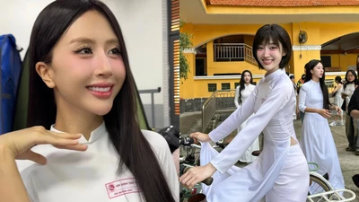Dàn “em xinh” hóa nữ sinh cấp 3 trong tà áo dài trắng tinh khôi