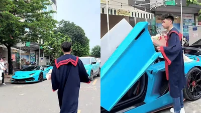 Sự thật clip chàng trai lái Lamborghini tốt nghiệp Đại học