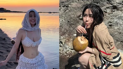 "Hot girl số 1 Sài thành" đi biển khoe thắt eo siêu thực