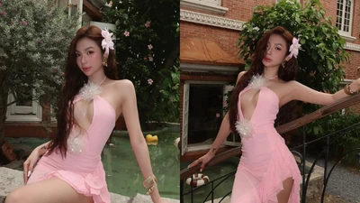 "Thánh nữ lắc hông" đốt mắt với thiết kế váy cắt xẻ táo bạo