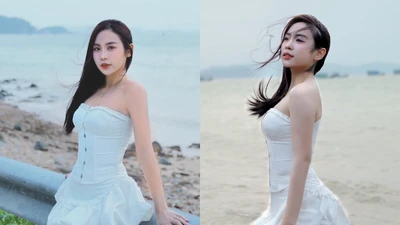 Cô gái Lào nổi khắp Việt Nam giao diện đi biển cực cuốn