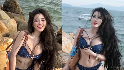 Hot girl đình đám Sài Thành thả dáng nuột nà với bikini