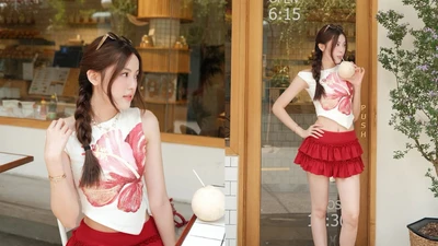 Tăng Mỹ Hàn "cân" trọn outfit hè, khoe khéo đôi chân nuột nà