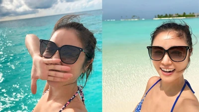Lâm Tâm Như gợi cảm với bikini sau sự cố lộ mặt sưng phồng