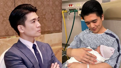 Đại thiếu gia nhà bầu Hiển bất ngờ khoe lên chức bố lần 3