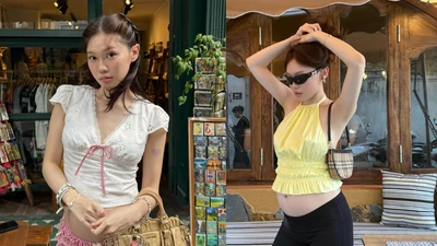 Hot girl Ly Phạm khoe bụng bầu lùm lùm vẫn cực "slay"