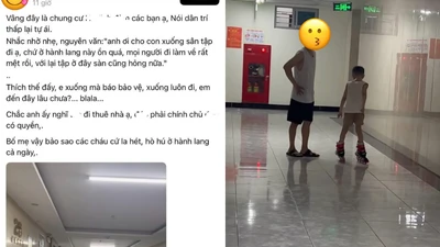 Xôn xao chuyện hàng xóm thản nhiên cho con nô đùa ở chung cư