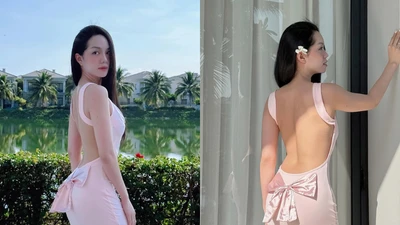 Nữ tiếp viên hàng không Thiện Mỹ khoe lưng trần nuột nà trong loạt ảnh mới
