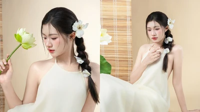 "Hot girl cô giáo" xứ Nghệ khoe vẻ đẹp yêu kiều với váy yếm
