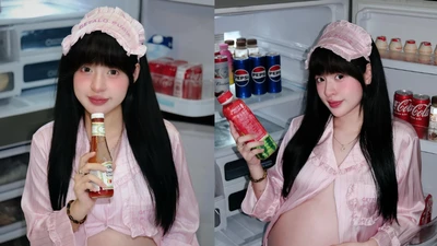 "Hot girl trứng rán" rạng rỡ trong bộ ảnh mẹ bầu vào bếp