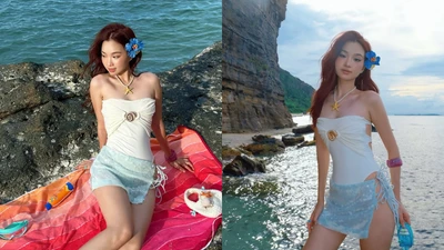 Hot girl gen Z hóa thân nàng tiên cá khoe dáng nuột nà