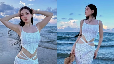 Sĩ Thanh gợi cảm tràn màn hình với thiết kế váy xuyên thấu