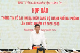 Họp báo thông tin Đại hội đại biểu Đảng bộ TP Hải Phòng lần thứ I