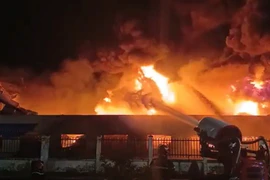 Cháy lớn ở Khu công nghiệp Đồ Sơn Hải Phòng