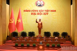 Tổng Bí thư Tô Lâm báo cáo về các văn kiện trình Đại hội XIV Đảng Cộng sản Việt Nam tại phiên khai mạc Đại hội đại biểu toàn quốc lần thứ XIV Đảng Cộng sản Việt Nam. Ảnh: Nhân dân.