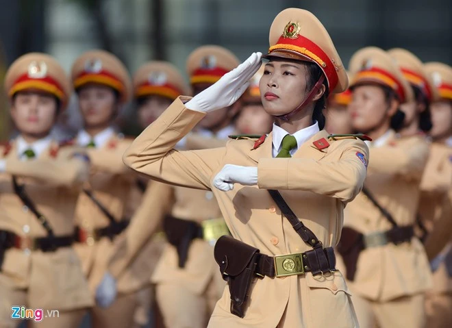 Màn diễu binh hoành tráng của sinh viên HV Cảnh sát