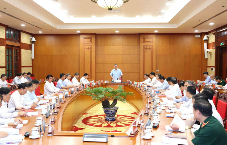 Tổng Bí thư Tô Lâm chủ trì cuộc họp Thường trực Ban Chỉ đạo Trung ương về phòng, chống tham nhũng, lãng phí, tiêu cực, sáng 29/9. Ảnh: TTXVN. ky-luat.jpg