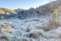 Y Tý xuất hiện băng giá, rừng núi hóa thành 'miền cổ tích' buổi sớm