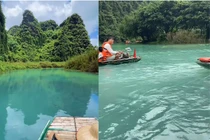 Tràng An bất ngờ chuyển màu nước, đẹp như tranh vẽ