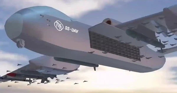  Đáng sợ "tàu sân bay" lơ lửng giữa trời, chứa 100 UAV