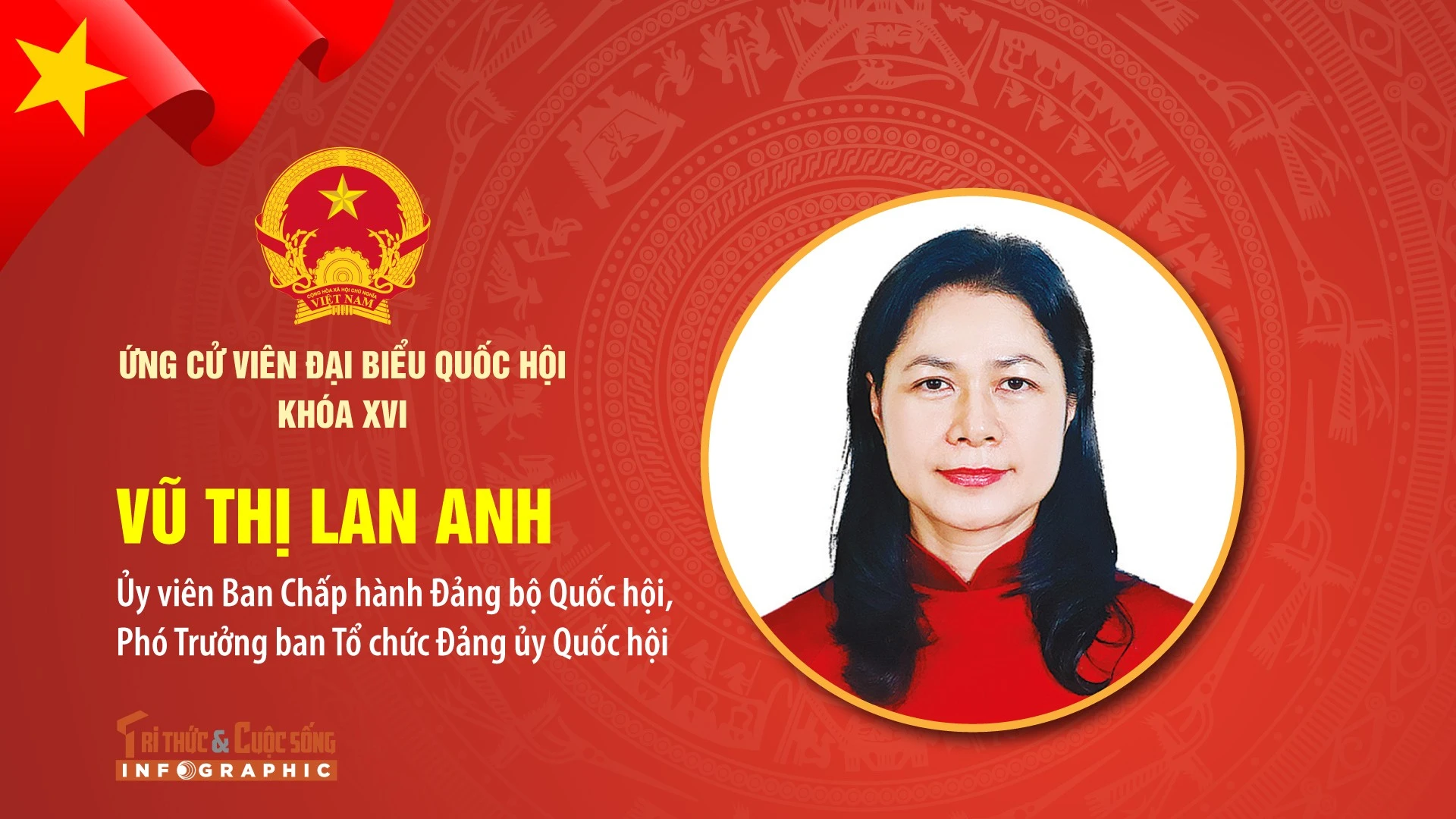 [Infographic] Tiểu sử bà Vũ Thị Lan Anh ứng cử Đại biểu Quốc hội khóa XVI 