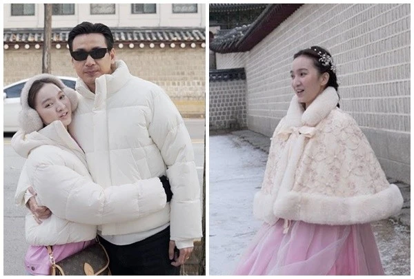 Diễn viên Ngọc Thuận tình tứ bên vợ khi du lịch Hàn Quốc