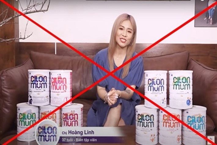 Ngoài Hiup 27, Hoàng Linh từng quảng cáo sữa Cilonmum - một sản phẩm nằm trong đường dây 573 nhãn hiệu sữa giả. Giữa ồn ào quảng cáo Cilonmum và Hiup 27, MC Hoàng Linh chưa lên tiếng. Hiện tại, cô tắt chức năng bình luận với người lạ trên trang cá nhân Facebook để hạn chế ý kiến trái chiều. Ảnh: Báo Xây Dựng.