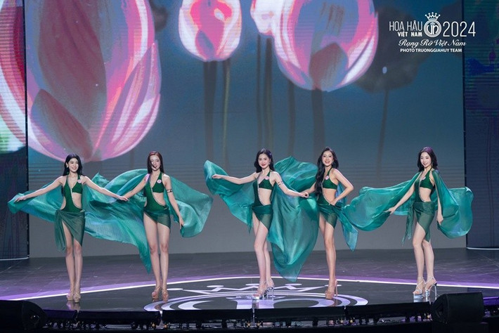 Ở Hoa hậu Việt Nam 2024, Trúc Linh nổi bật ngay từ đầu cuộc thi. Ảnh: Hoa hậu Việt Nam.