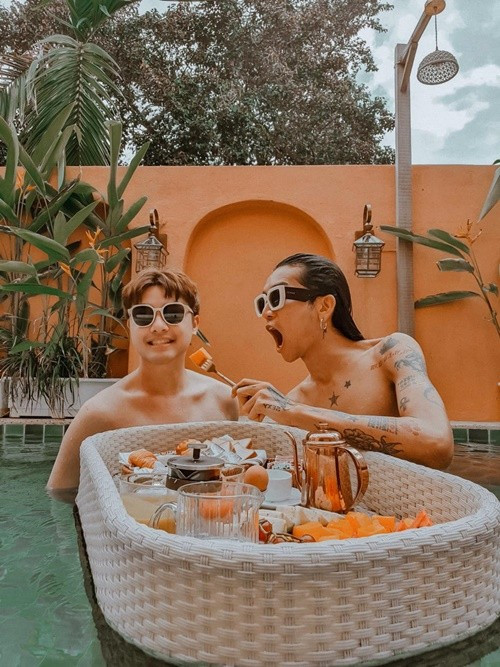 BB Trần từng chia sẻ trên 2Sao, anh và Lê Quang Lâm có thời gian cãi nhau, chia tay, quay lại... và hiện tại có niềm tin ở nhau. Ảnh: FB Lê Quang Lâm.