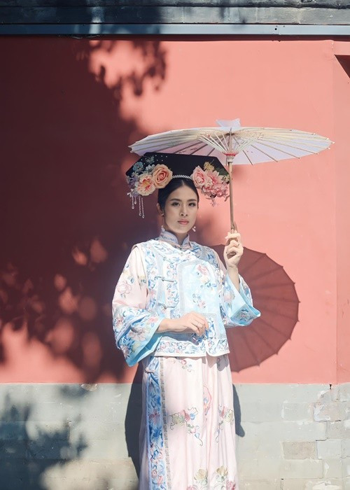 Hoa hậu Ngọc Hân cho biết, em bé trong bụng cô hợp tác với chuyến du lịch này. Ảnh: FB Ngọc Hân.