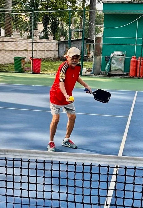 Nghệ sĩ Việt Anh mê chơi pickleball từ năm 2024. Ảnh: FB NSND Việt Anh.