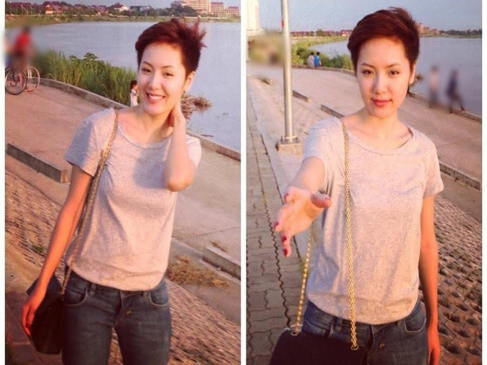 Để tóc ngắn, Phương Linh cá tính, trẻ trung. Ảnh: FB Phương Linh.