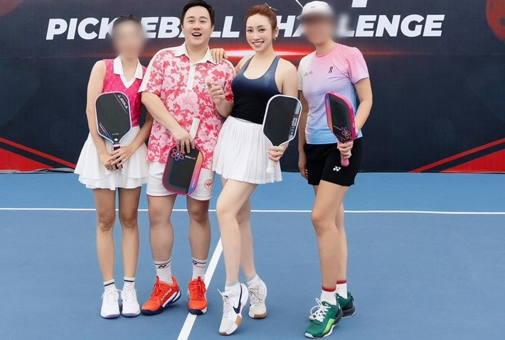 Nhiều cư dân mạng khen ngợi phong cách thời trang của Lý Thùy Chang, cho rằng cô biến sân pickleball thành sàn diễn thời trang. Ảnh: FB Lý Thùy Chang.
