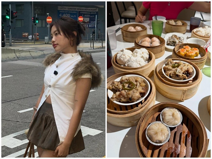Khi ở Hong Kong (Trung Quốc), Phương Mỹ Chi khám phá ẩm thực. Ảnh: FB Phương Mỹ Chi.